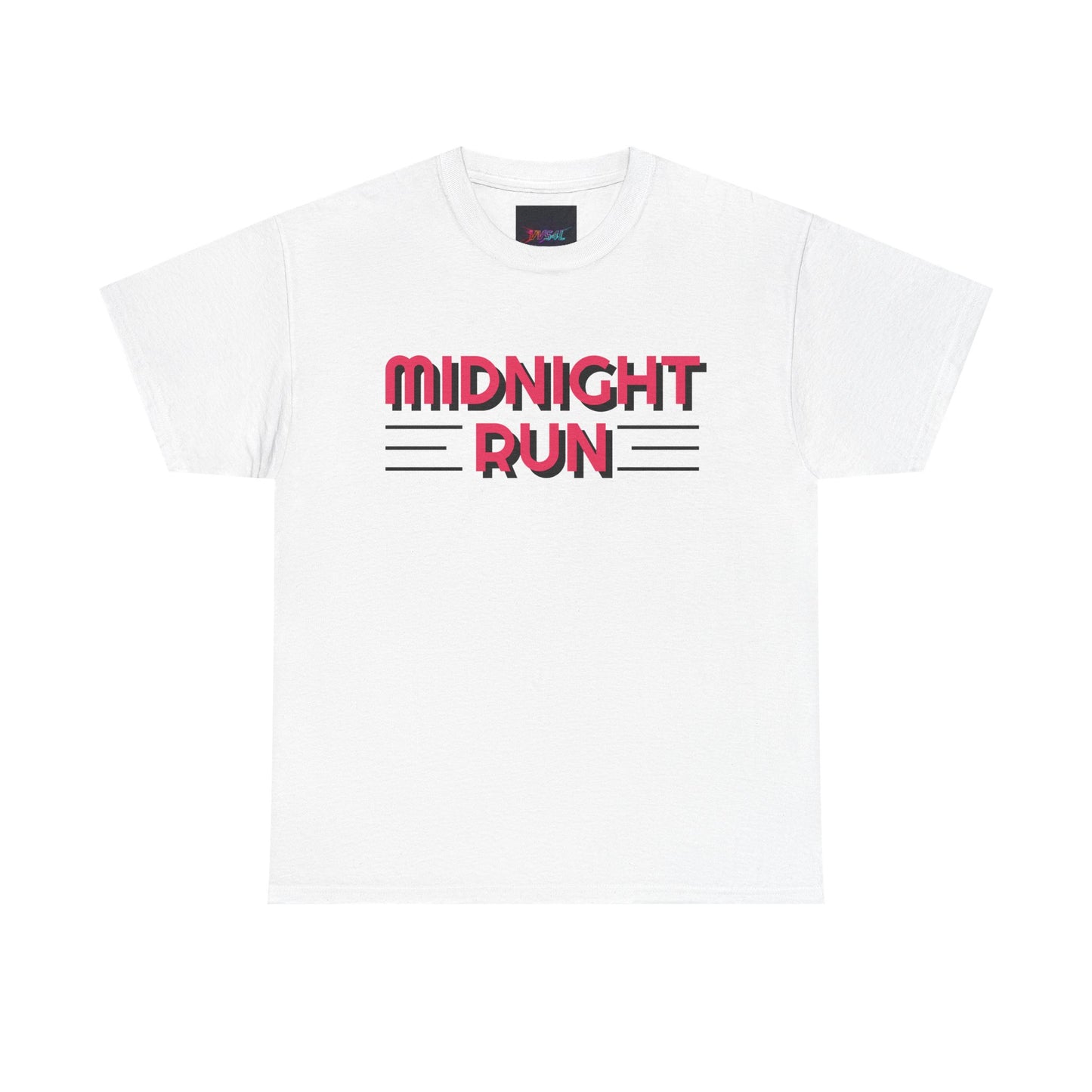 Midnight Run Unisex Heavy Cotton Tee - Casual Graphic T-Shirt for Night Owls