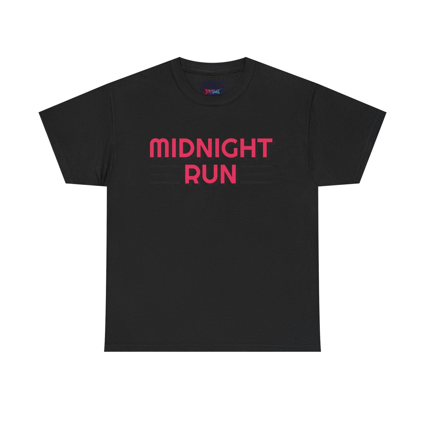Midnight Run Unisex Heavy Cotton Tee - Casual Graphic T-Shirt for Night Owls