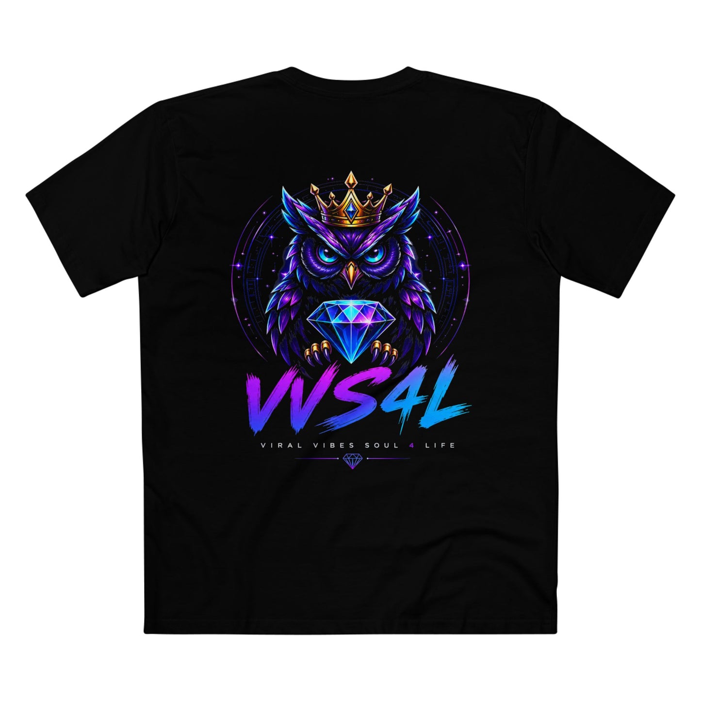 Owl Crest Tee — VVS4L Neon Gem Graphic T-Shirt