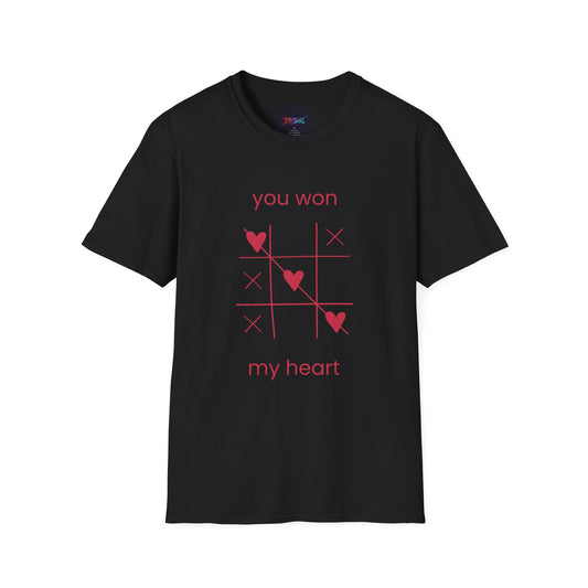 T-Shirt You Won My Heart Tic Tac Toe Design