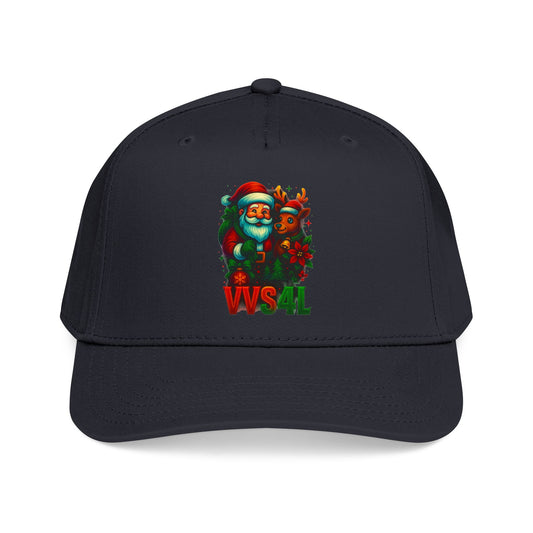 Christmas Santa & Reindeer Baseball Cap - Festive Holiday Hat with VVS4L Design